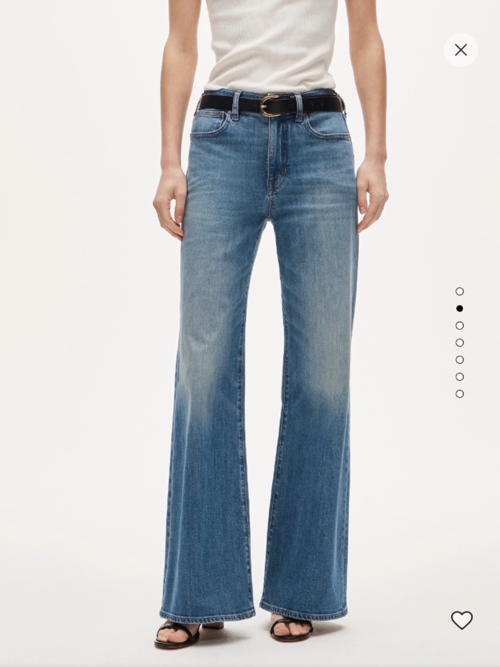 J. Crew tall denim trouser jean wide leg Bangkok Wash